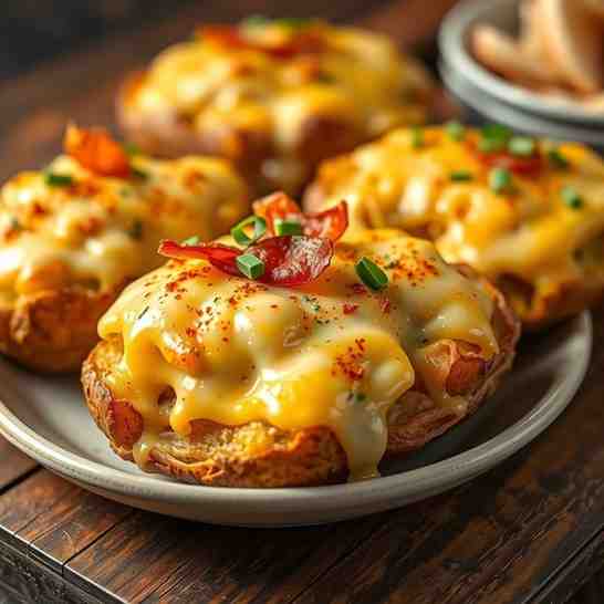 Baked Potatoes with Cheese - Get Crispy Jacket Spuds